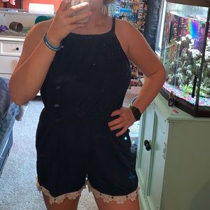 Navy blue romper